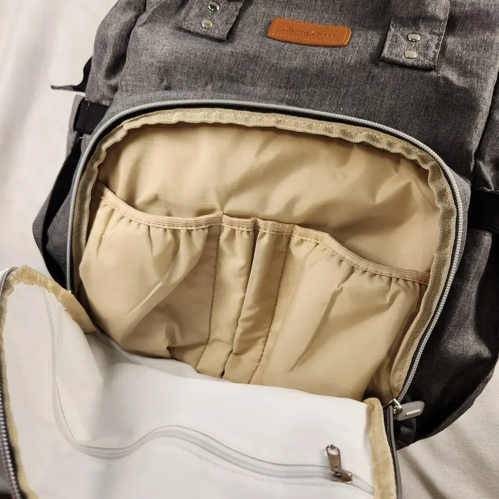 Large Baby Diaper Bag Backpack with Built-In Changing Station